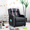 Kids Recliner Chair with Side Pockets and Footrest-Pink - Gallery View 1 of 13