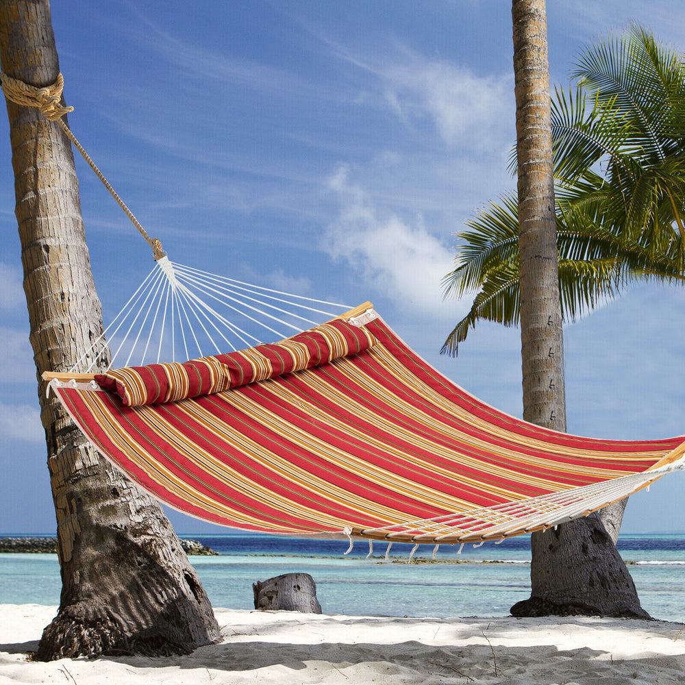 Outdoor Hammock with Detachable Pillow-Red - Gallery View 1 of 10