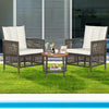 3-piece patio rattan furniture set featuring cushioned sofas and a wood tabletop, perfect for outdoor relaxation.