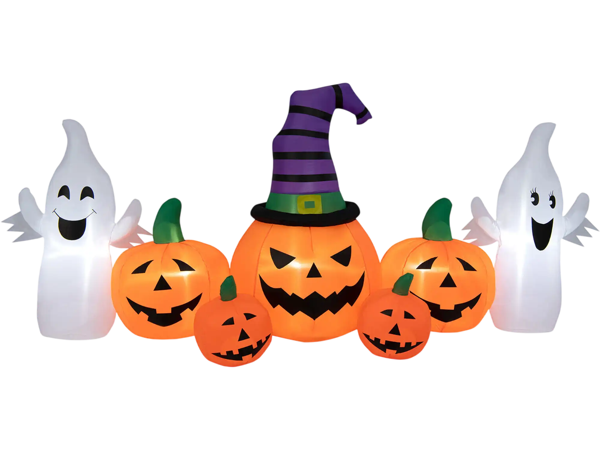 Costway 9' Halloween Inflatable Pumpkins with 2 Ghosts 59370286 New