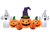 9 Feet Long Halloween Inflatable Pumpkins with 2 Ghosts