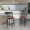 24.5 Inches Set of 2 Swivel Bar Stools with 360° Swiveling-Black - Gallery View 1 of 7