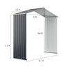 Shed extension kit for 7 ft width, made of premium color coated steel, expands storage by 14.7 ft² for outdoor use.