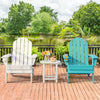Foldable Weather Resistant Patio Chair with Built-in Cup Holder-White - Gallery View 1 of 11