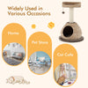 28-inch hand-made cat tree tower in coffee color with a jump platform, crafted from durable water hyacinth for playful.