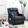 Kids Recliner Chair with Side Pockets and Footrest-Blue - Gallery View 1 of 13