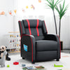 Kids Recliner Chair with Side Pockets and Footrest-Red - Gallery View 1 of 13