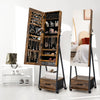 Jewelry Cabinet with Full Length Mirror-Brown - Gallery View 1 of 10
