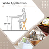 Bamboo folding barstools with footrests, ergonomic design, and natural finish, ideal for home, cafe, or bistro use.