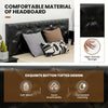 Full/Queen PU leather upholstered platform bed with button tufted headboard and 4 storage drawers for organized space.