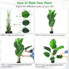 Artificial Monstera Deliciosa tree with 10 adjustable leaves in a solid pot, perfect for indoor and outdoor decoration.