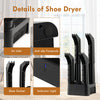 4-tube electric shoe dryer with anti-slip footpads, timer, and indicator light for efficient drying of shoes and.