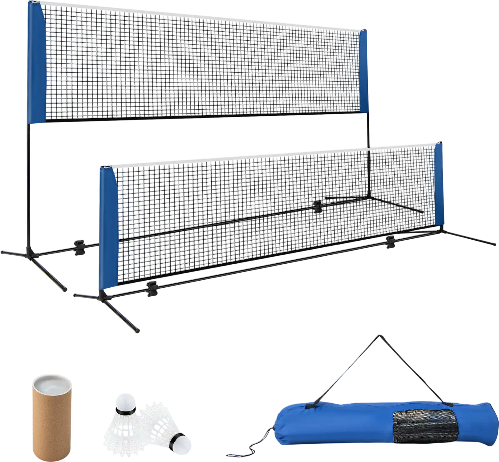 Costway Adjustable Badminton Net Stand Set 10/14' Portable Carry Bag 61483259 New