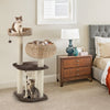 41 Inch Rattan Cat Tree with Napping Perch-Brown - Gallery View 1 of 10
