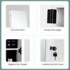 Jewelry cabinet with full-length mirror, lockable door, durable steel hinges, and magnetic door stopper for secure.