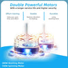 Powerful dual motors of the 26lbs portable washing machine, featuring 280W washing and 140W spinning capabilities.
