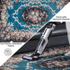 Vintage area rug with non-shedding surface and anti-slip bottom, ideal for living room or bedroom decor.