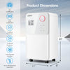 32 pints dehumidifier with digital display, 2000 sq. ft capacity, featuring 4 modes and 2 speeds for home use.