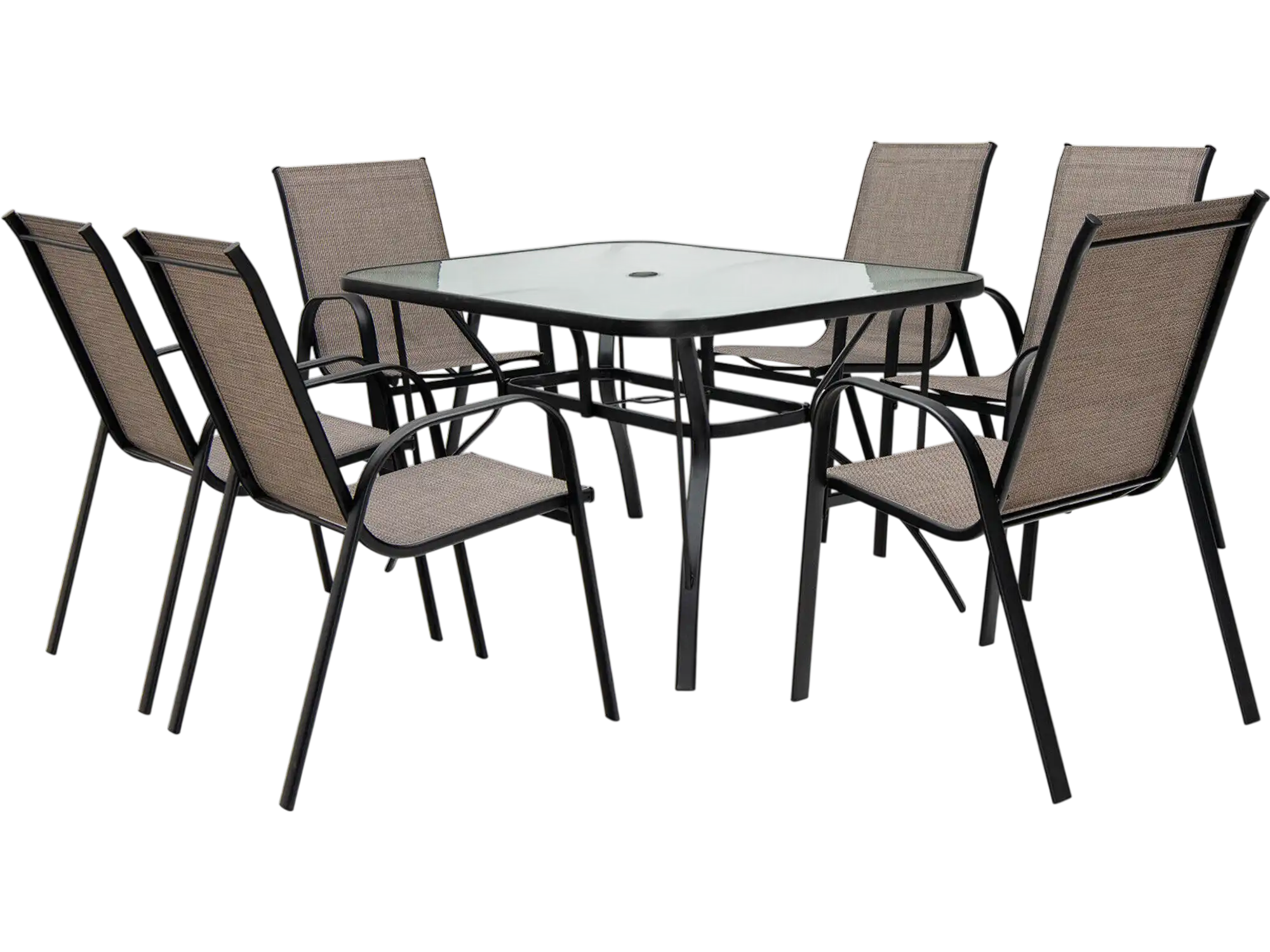 Costway 7-Piece Patio Dining Set w/ 6 Stackable Chairs 56970214 New