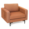 Modern Accent Armchair with Side Storage Pocket-Orange - Gallery View 1 of 11