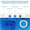 Control panel of the 26lbs portable semi-automatic twin tub washing machine with timer switches for washing and.