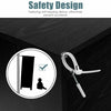 Close-up of the anti-tipping device on a black 2-drawer lateral file cabinet for safety and stability in home or office.