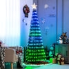 6.2 feet pop-up lighted Christmas tree with 282 RGB LED lights, featuring colorful lighting effects for festive decor.