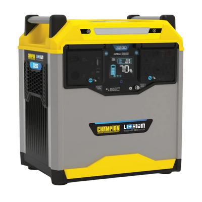 Champion 100593 1600/3200 Watt Portable Lithium-Ion Battery Solar Generator New