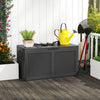 100 Gallon Resin Deck Box Outdoor Waterproof Storage Bench-Gray - Gallery View 1 of 10