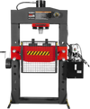 100 Ton H-Frame Electric Hydraulic Shop Press with Hand Winch, 110V Motor, Fully Welded Steel Frame, Safety Guard, HSP100E