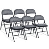 Foldable Chair Set with Padded Seat Seat and Fabric Covered Backrest-Set of 6 - Gallery View 1 of 2