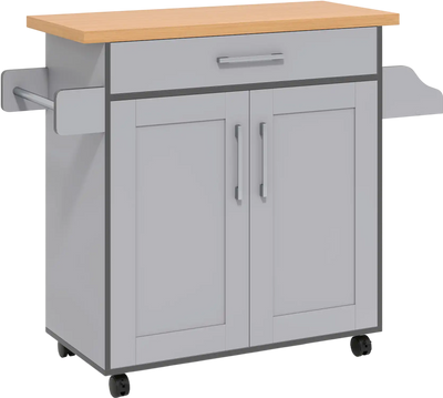 Costway Rolling Kitchen Island Cart w/ Towel & Spice Rack 17304692 New