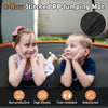 Close-up of the 10FT outdoor trampoline jumping mat, featuring 8-row stitched PP material for durability and safety.