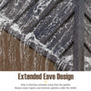 Close-up of the extended eave design on a 10x10 feet hardtop gazebo, directing rainwater away for better protection.
