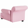 Pink Armrest Relax Chaise Lounge Kids Sofa with a solid wood frame and high-density sponge, perfect for kids aged 3-7.