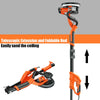 Electric foldable drywall sander with telescopic extension for easy ceiling sanding, featuring a 750W motor and vacuum.