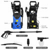 Electric pressure washer with hose reel, 2030 PSI, includes spray gun, detergent bottle, and adjustable nozzle for.