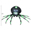 6-foot inflatable Halloween spider with green accents, durable polyester, and internal LED for outdoor decor.