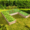 U-shaped wooden garden raised bed made of natural fir, featuring five planter boxes for vegetables and flowers in a.