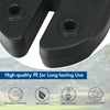 Close-up of a 20lbs canopy weight plate made of weather-resistant PE, featuring a no-pinch design for secure stacking.
