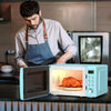 700W Retro Countertop Microwave Oven with 5 Micro Power and Auto Cooking Function-Green - Gallery View 1 of 12