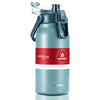 Gray 44oz vacuum insulated stainless steel sports water bottle with a portable handle for easy carrying during outdoor.