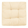 Beige 21x21 inch patio chair seat cushion with 4-inch resilience cotton, ideal for indoor and outdoor use.