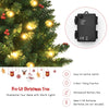 Pre-lit entrance tree with LED lights, red berry clusters, and thick branches for festive Christmas decoration.