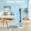 Compact 41-inch evaporative air cooler with 3 speeds, 0.66-gallon water tank, ideal for living room or office use.