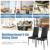 Modern leather dining chair set with metal frame, ergonomic design, suitable for dining rooms and events.