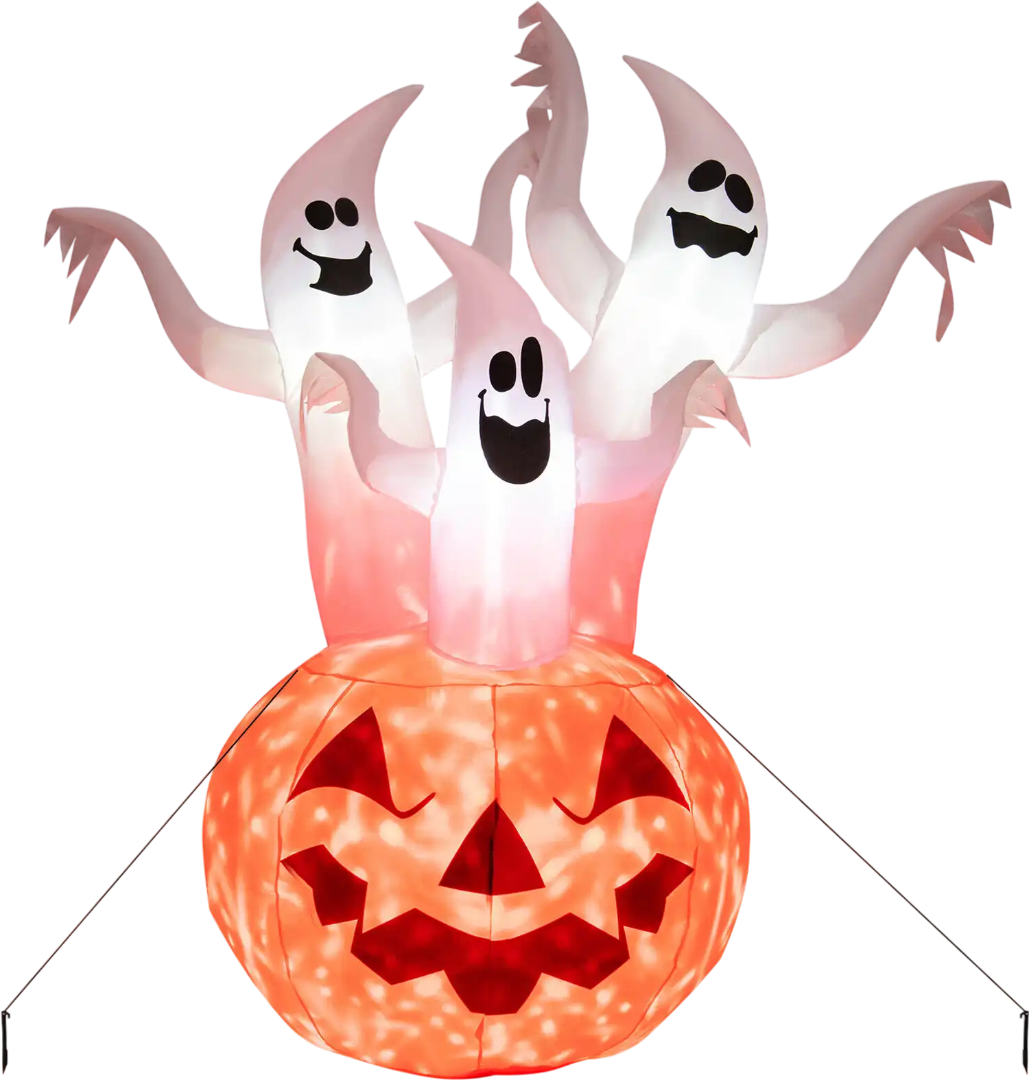 Costway 6' Inflatable Halloween Ghosts Pumpkin Rotating Lamp 38625971 New