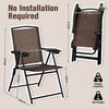 Folding dining chair with adjustable backrest, breathable fabric, and rust-proof frame, ideal for outdoor relaxation.