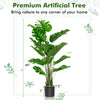 5 feet artificial monstera tree with 15 large leaves in a sturdy pot, ideal for indoor or outdoor decoration.