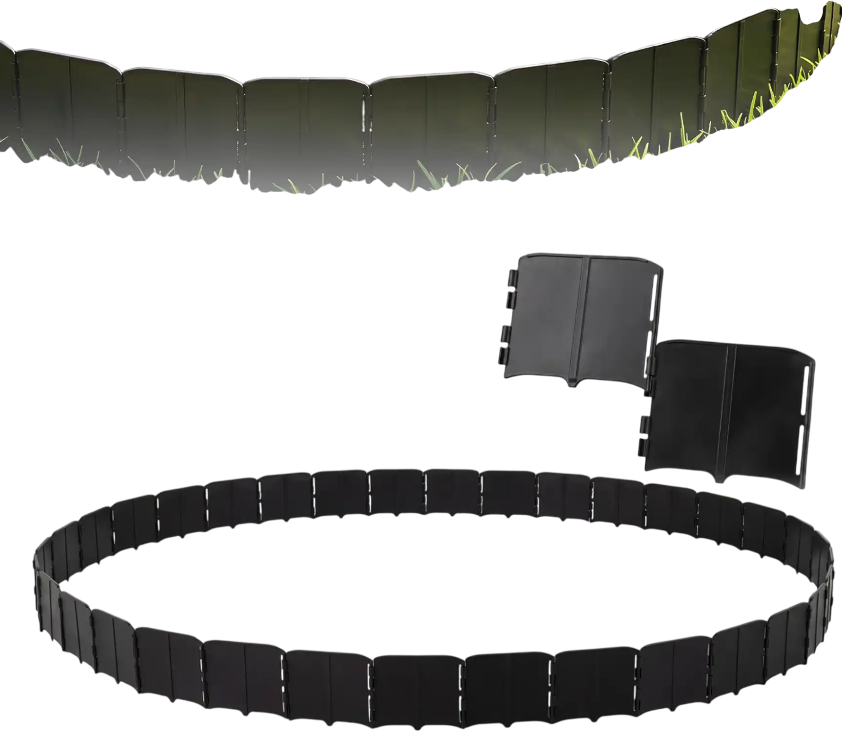 Costway 10.5' 70-Pc No Dig Interlocking Garden Edging Borders for Flower Beds 93523708 New